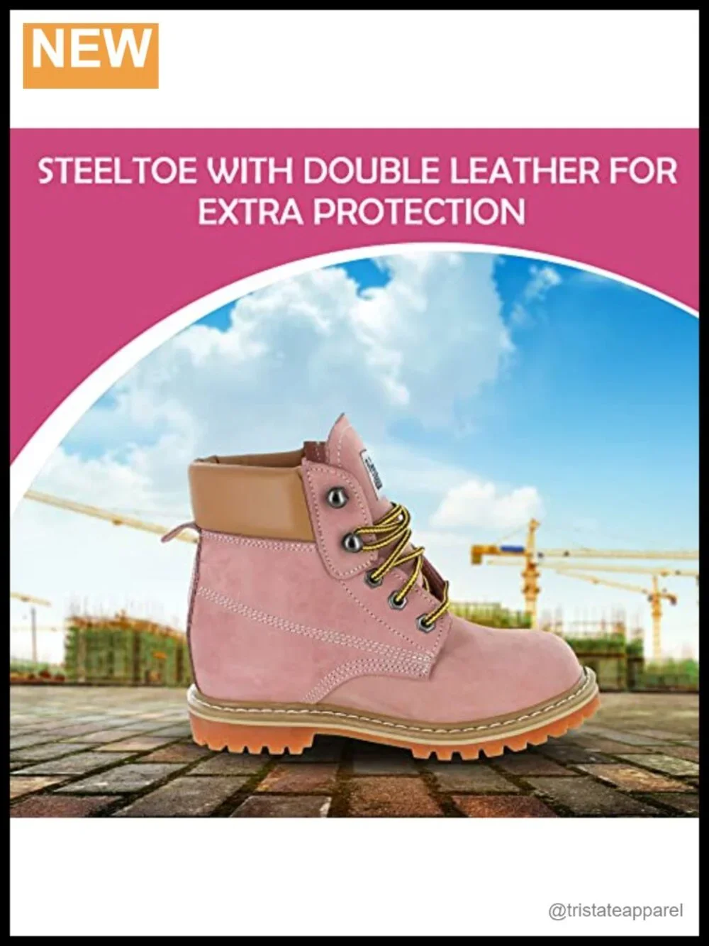Safety Girl Women's Soft Toe Work Boots - Waterproof Nubuck Leather with Plaid
